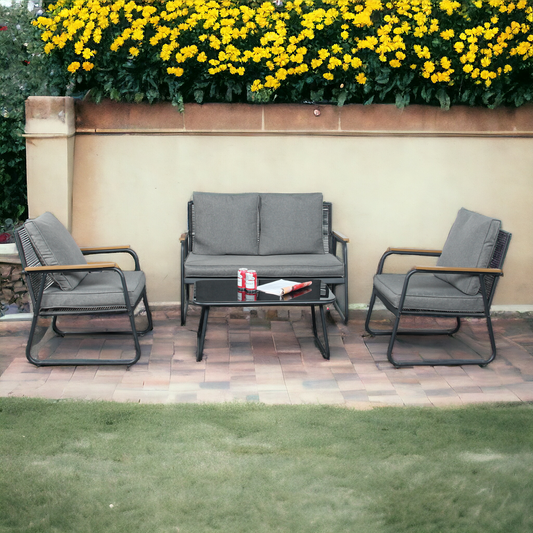 Kendal modern 4 Piece Garden Rattan Set