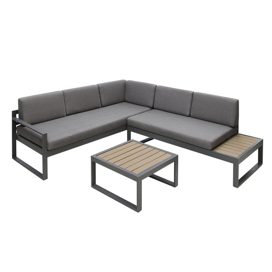 Positano 5 Seat Outdoor Aluminium Sofa Set With Coffee Table